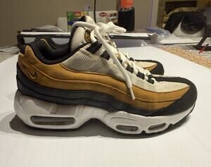 Nike Air Max 95 (GS) Low Top Tan/Black/White Kids 6.5Y CJ3906-010